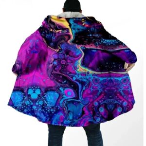 Vibrant Celestial Psychedelic Acid Trip Cloak