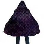 Vibrant Geometric Twilight Purple Hues EDM Cloak