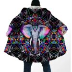 Vibrant Tribal Mystic Elephant Psychedelic Cloak