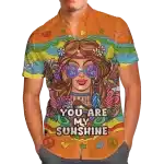 You Are My Sunshine Retro Hippie Button-Up Hawaiian Shirt