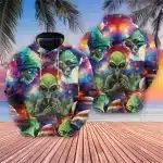 Alien Gathering DMT Entities Encounter Trippy Hoodie