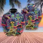 Alien Spaceship Psychedelic Mushroom Trip Hoodie