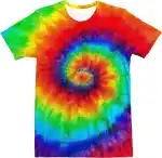 Colorful Rainbow Spiral Tie-Dye Psychedelic T-Shirt