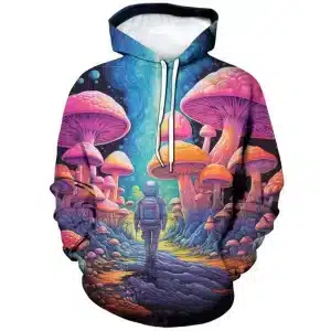 Cosmic Explorer Psychedelic Shroom Astronaut Hoodie