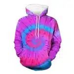 Cotton Candy Spiral Pink and Blue Tie-Dye Hoodie