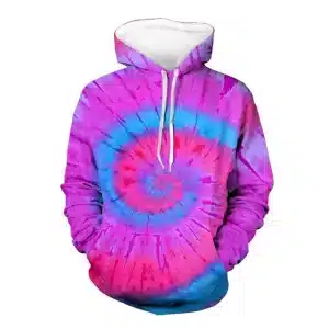 Cotton Candy Spiral Pink and Blue Tie-Dye Hoodie