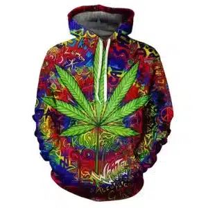 Graffiti Art Cannabis Kush Leaf Urban Hoodie