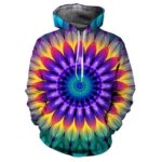 Hippie Mandala Sunflower Psychedelic Floral Hoodie