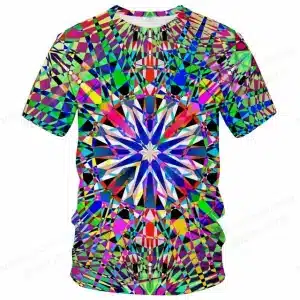 Kaleidoscope Geometric Psychedelic Art T-Shirt