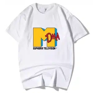 MDMA Euphoria Television Logo Fashion T-Shirt White