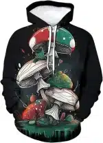 Magic Mushroom Trippy Art Stylish Men's Hoodie