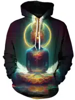 Meditative Buddha Enlightenment Aura Hoodie