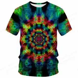 Multicolor Mandala Vortex Psychedelic Acid T-Shirt