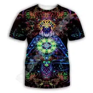 Neon Cosmic Kaleidoscope Psychedelic DMT T-Shirt