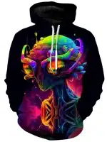 Psychedelic Alien Creature EDM Festival Hoodie