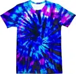 Psychedelic Blue & Purple Spiral Tie-Dye T-Shirt