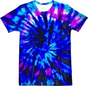 Psychedelic Blue & Purple Spiral Tie-Dye T-Shirt