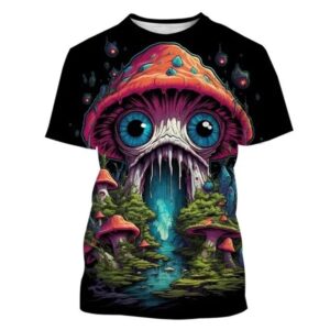 Psychedelic Mushroom Creature Fantasy Art T-Shirt