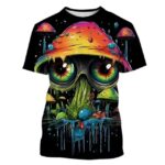 Psychedelic Mushroom Eyes Trippy Graphic T-Shirt