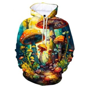 Psychedelic Mushroom Forest Unisex Hoodie