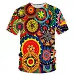 Psychedelic Retro Geometric Patterns Hippie T-Shirt