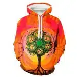 Psychedelic Sunburst Tree of Life Women's Hoodie