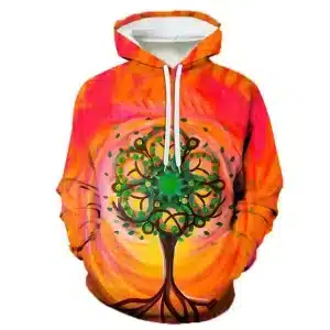 Psychedelic Sunburst Tree of Life Women's Hoodie