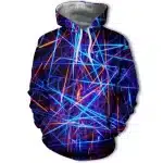 Psytrance EDM Festival Neon Light Streaks Hoodie