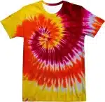 Red, Orange & Yellow Spiral Tie-Dye Psychedelic T-Shirt