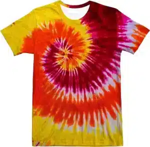 Red, Orange & Yellow Spiral Tie-Dye Psychedelic T-Shirt