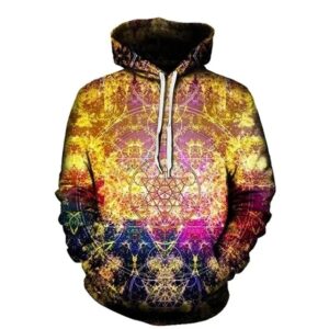 Sacred Geometry Psychedelic EDM Festival Hoodie