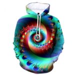 Spiral Trippy Hypnotic Rainbow Swirl Pattern Hoodie