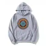 Sri Yantra Sacred Geometry Mandala Unisex Hoodie - Gray