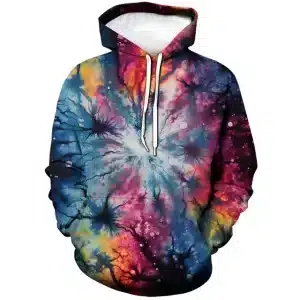 Stellar Explosion Tie-Dye Cosmic Burst Hoodie