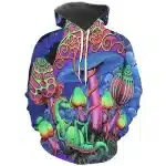 Trippy Dragon & Magic Mushroom Fun Hoodie