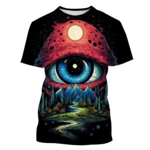 Trippy Eye of the Forest Mountain Landscape T-Shirt