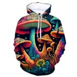 Trippy Mushrooms Fantasy Unisex Festival Hoodie