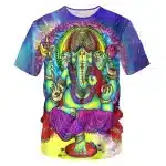 Vibrant Lord Ganesh Psychedelic Spiritual T-Shirt