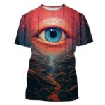 Vivid Blue Psychedelic Eye of the Abyss T-Shirt