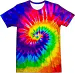 Vivid Rainbow Burst Tie-Dye Hippie Psychedelic T-Shirt