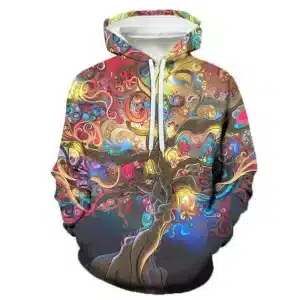 Women's Psychedelic Enchanted Tree of Life Hoodie