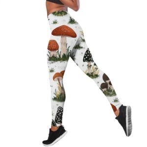 Amanita Muscaria Psychedelic Mushroom Leggings