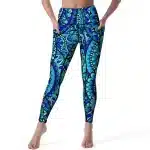 Blue Mosaic Mandala High-Waisted Women's Leggings