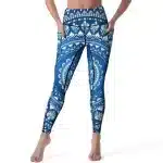 Blue & White Mandala-Inspired Women's Leggings