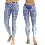 Blue & White Mandala Print Women's Yoga Leggings