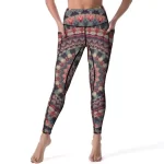 Boho Tribal Pattern High-Waisted Yoga Leggings