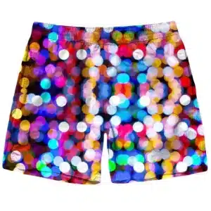 Colorful Bokeh Lights EDM Rave Men's Shorts