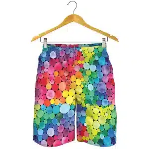 Colorful Geometric Circle Pattern EDM Festival Shorts