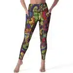 Colorful Psychedelic Floral Print Women's Yoga Leggings