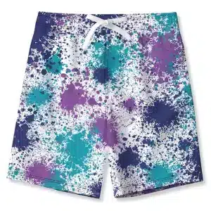 Colorful Splashes Paint Splatter Men's Swim Shorts